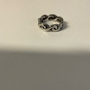 Silver Chain-Link Womens Ring - Silver Fashion Band